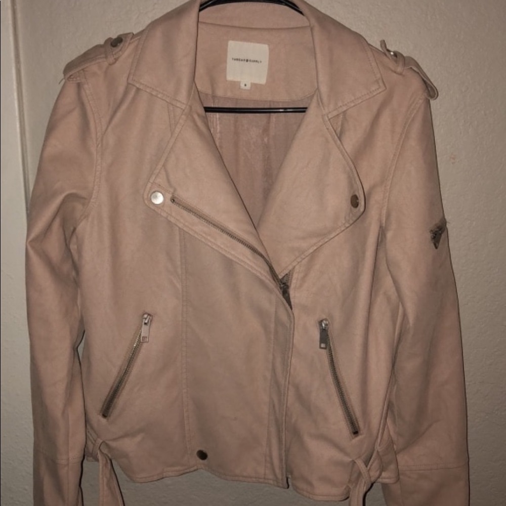 Leather Blush Zipper Jacket
